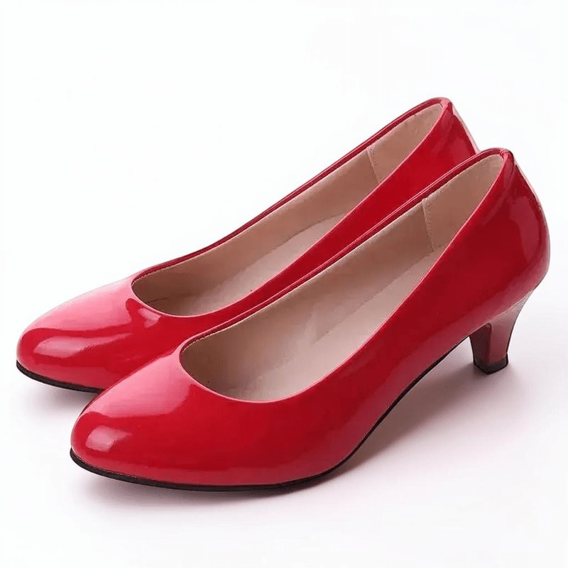 Red Pump Ankle Strap Heel - Dikova