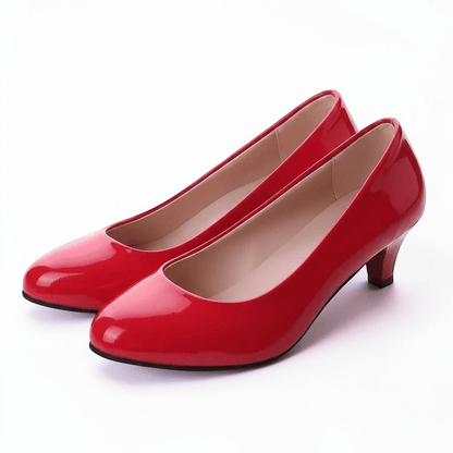 Red Pump Ankle Strap Heel - Dikova