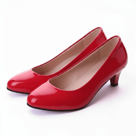 Red Pump Ankle Strap Heel - Dikova