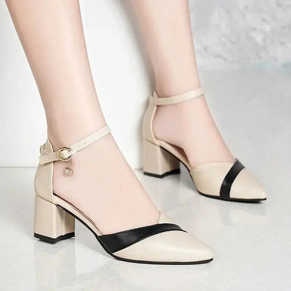 Silver ankle strap heel - Dika Studio