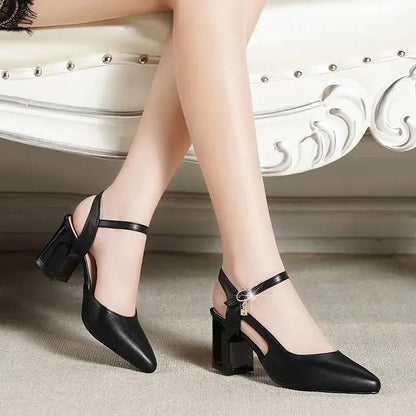 Silver ankle strap heel - Dika Studio