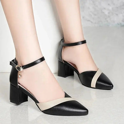 Silver ankle strap heel - Dika Studio