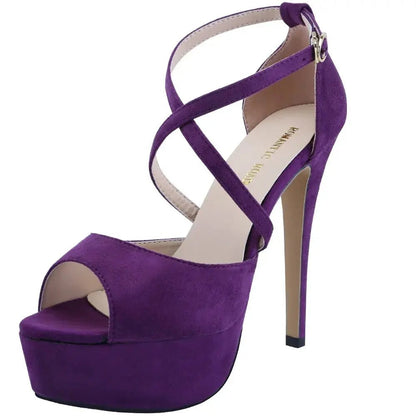 Turquoise Ankle Strap Heels - Dika Studio
