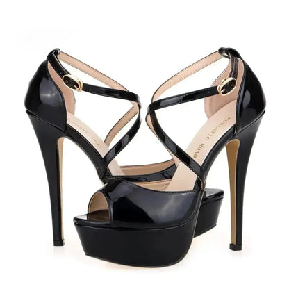 Turquoise Ankle Strap Heels - Dika Studio